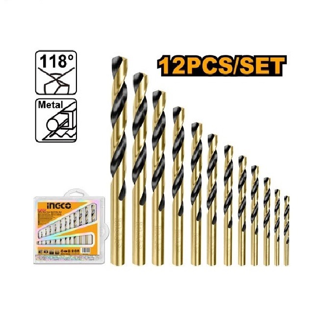 ست 12 عددی مته فلز اینکو مدل AKDB1125