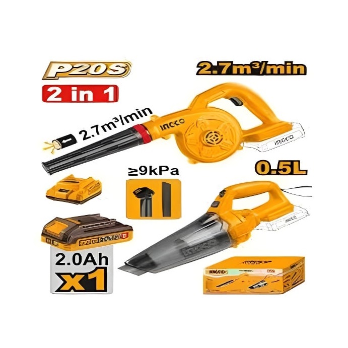 ست کمبو ابزار شارژی 2 عددی اینکو مدل COSLI240998