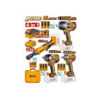ست کمبو ابزار شارژی 4 عددی اینکو مدل COSLI250783
